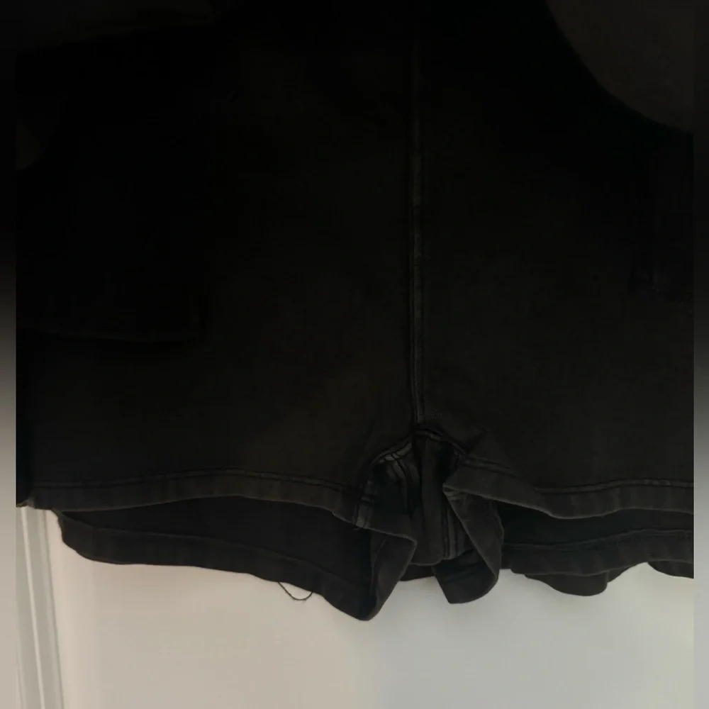 NWT Free People Women’s Hot Shot Skort Set in Washed Black Size XL